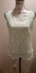 Gimmicks by BKE lace and floral boho tank NWOT